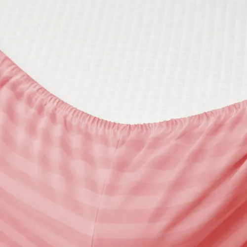 Простирадло Ranforce Elite 17-0607 Stripe Pink на резинці висота 25 см (дитячі 10 см) - 2