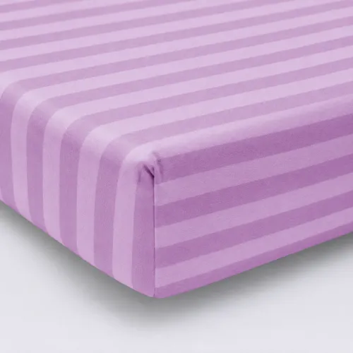 Простирадло Ranforce Elite 17-0618 Stripe Purple на резинці висота 25 см (дитячі 10 см) - 1