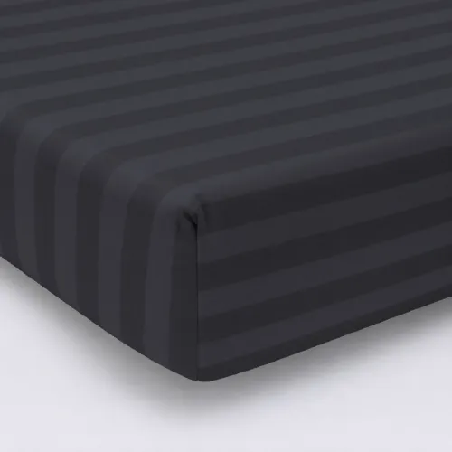 Простирадло Ranforce Elite 17-0603 Stripe Violet на резинці висота 25 см (дитячі 10 см) - 1