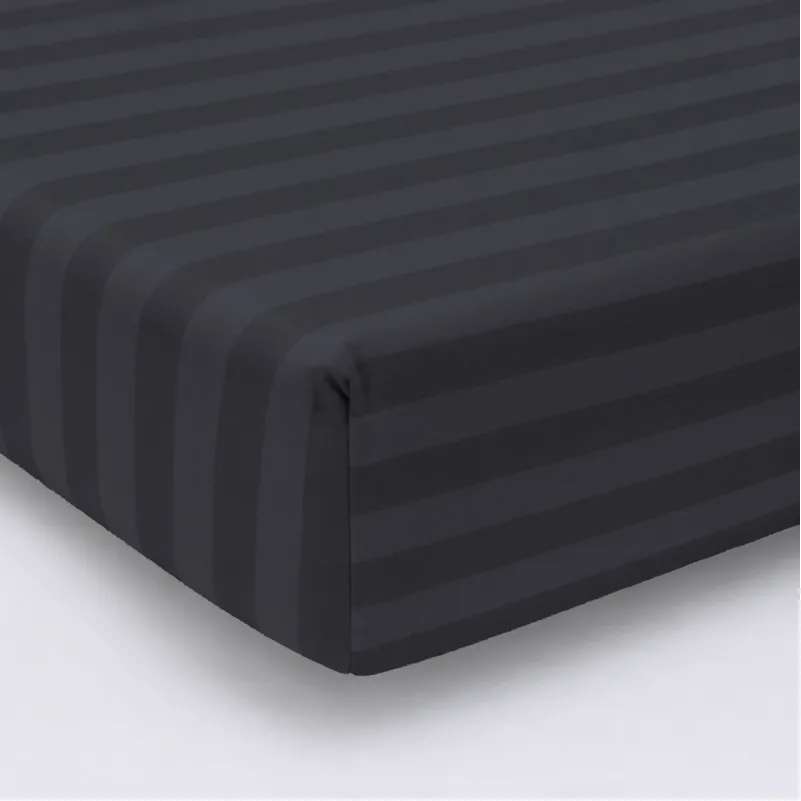 Простирадло на гумці (БЯЗЬ) 17-0603 Stripe Violet - высота 25 см (детские 10 см)