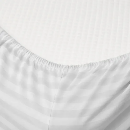 Простирадло Ranforce Elite 17-0605 Stripe White на резинці висота 25 см (дитячі 10 см) - 2