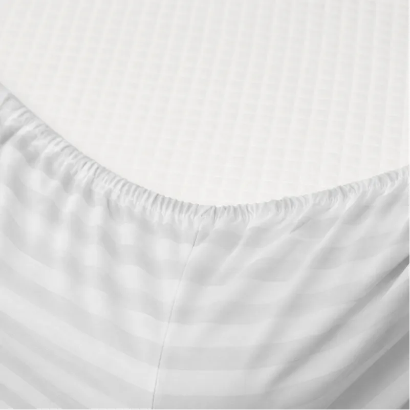 Простирадло на гумці (БЯЗЬ) 17-0605 Stripe White - высота 25 см (детские 10 см) - 1