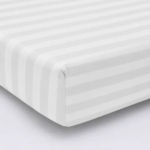 Простирадло Ranforce Elite 17-0605 Stripe White на резинці висота 25 см (дитячі 10 см) - 1