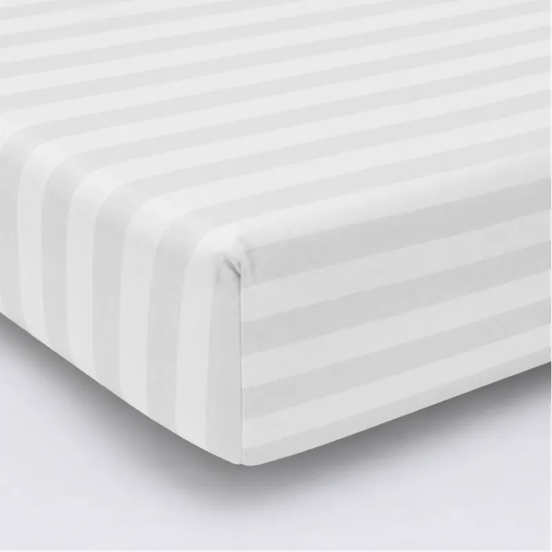 Простирадло на гумці (БЯЗЬ) 17-0605 Stripe White - высота 25 см (детские 10 см)