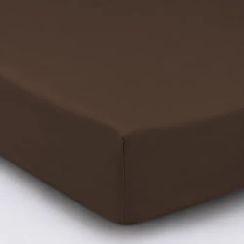 Простирадло на гумці (САТИН) 0211 Cacao - висота 25 см (дитячі 10 см) - 1