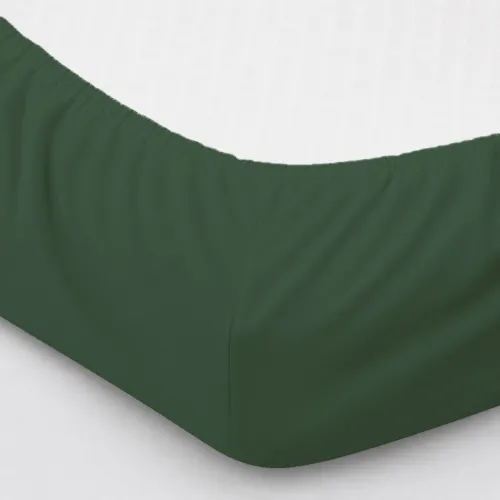 Простирадло на гумці Сатин "0844 Green Olive" висота 25 см (дитячі 10 см) - 2