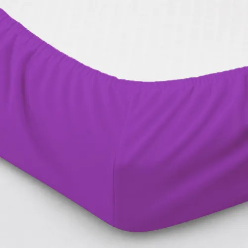 Простирадло на гумці Сатин "0846 Lilac" висота 25 см (дитячі 10 см) - 2
