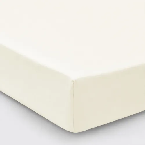 Простирадло на гумці (САТИН) 0001 Moko White - висота 25 см (дитячі 10 см) - 1