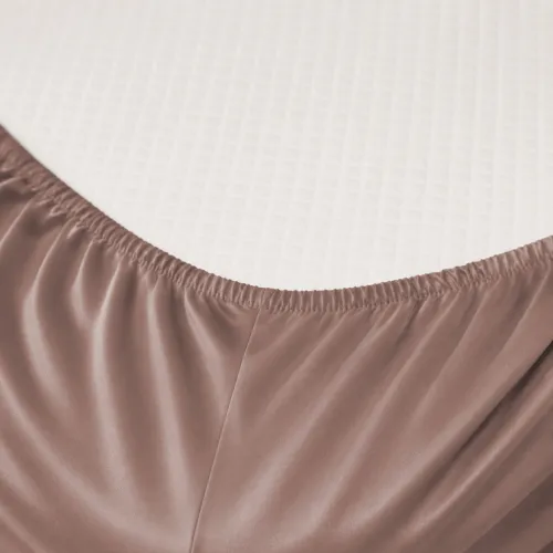 Простирадло на гумці Tencel №08 Beige висота 25 см (дитячі 10 см) - 2