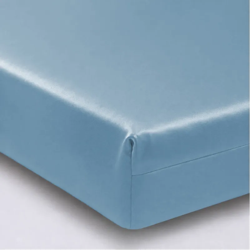 Простирадло на гумці Tencel №04 Blue висота 25 см (дитячі 10 см)