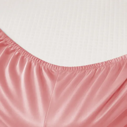 Простирадло на гумці Tencel №02 Pink висота 25 см (дитячі 10 см) - 2