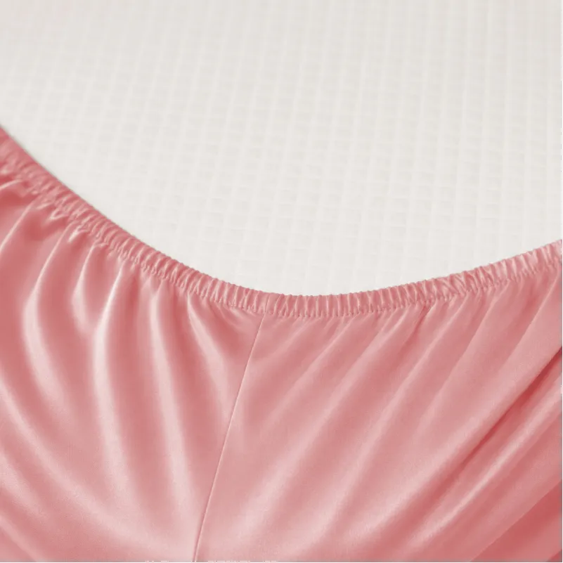 Простирадло на гумці Tencel №02 Pink висота 25 см (дитячі 10 см) - 1