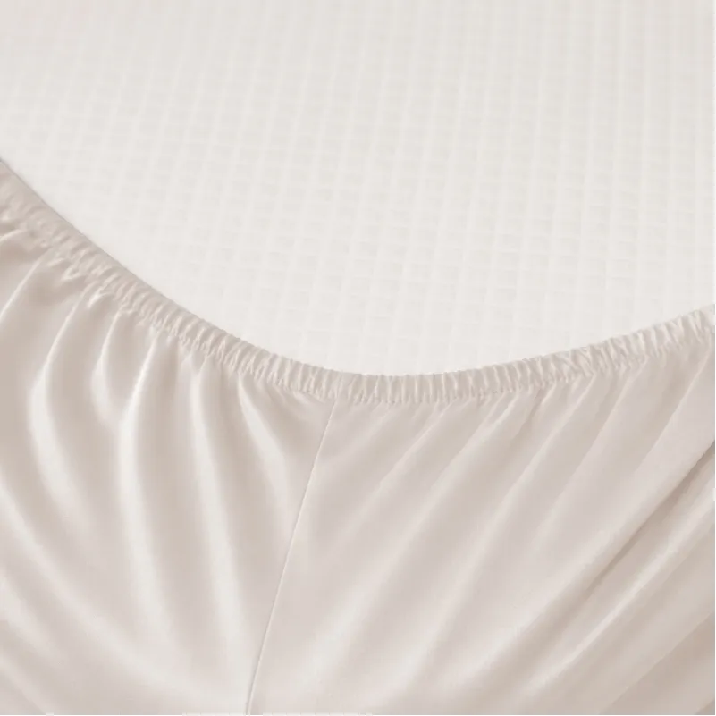 Простирадло на гумці Tencel №01 White висота 25 см (дитячі 10 см) - 1
