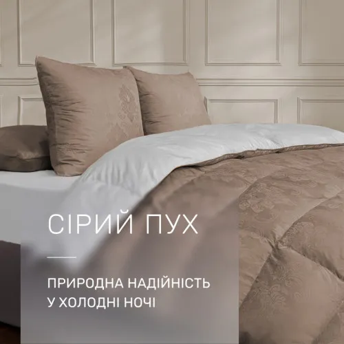 Одеяло пуховое 90% серый пух Standart / 10% перо №1508 Ferrero Gold  - 2