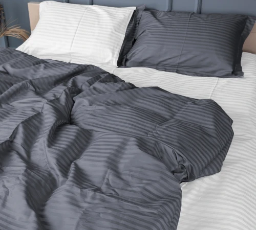 Постельное белье Satin Stripe 30-0012 + 30-0001 Vevina - 2