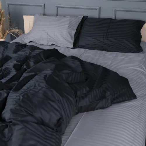 Пододеяльник Satin Stripe 30-0021 + 30-0012 Yamindi