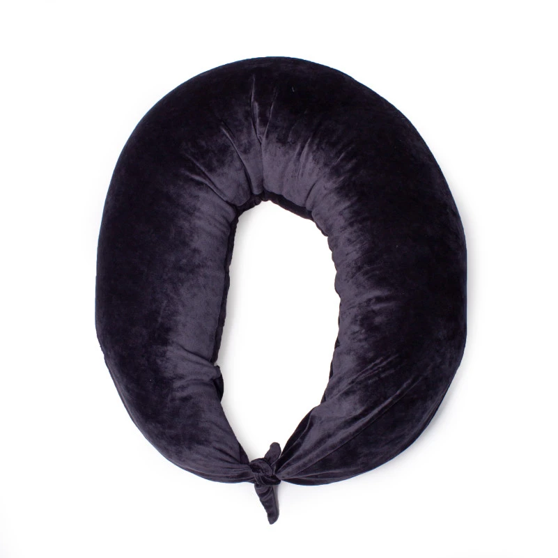 Подушка для беременных и кормления №8305 Velvet Line 28-0007 Black EcoSilk велюр - 7