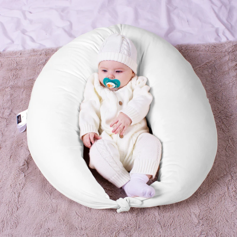 Подушка для беременных и кормления №8300 Velvet Line 28-0001 White EcoSilk велюр