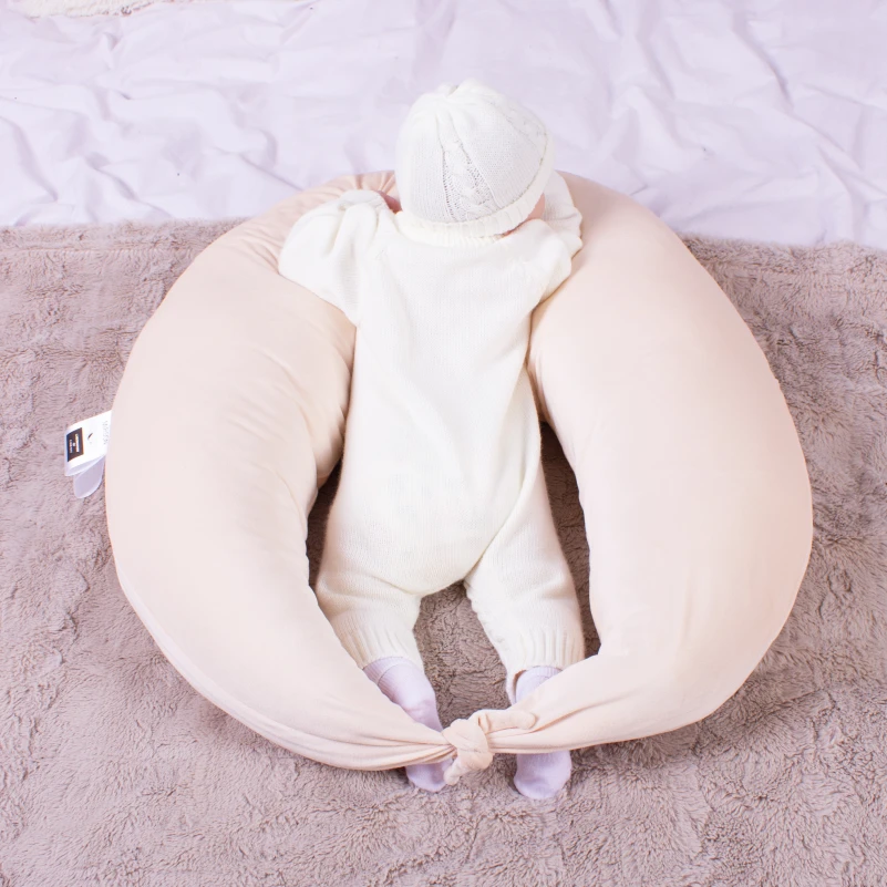 Подушка для беременных и кормления №8302 Velvet Line 28-0004 Cream EcoSilk велюр - 13