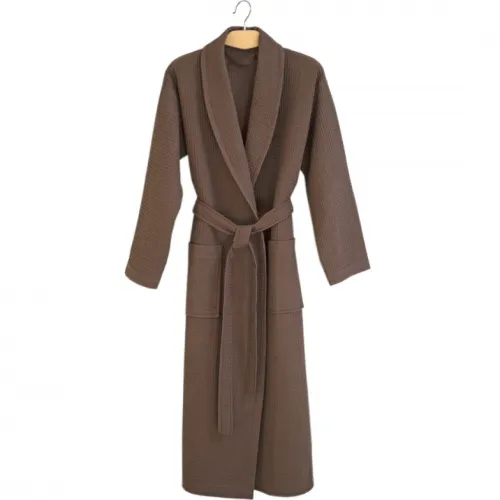 Халат С №301 Waffle robe Brown - 2