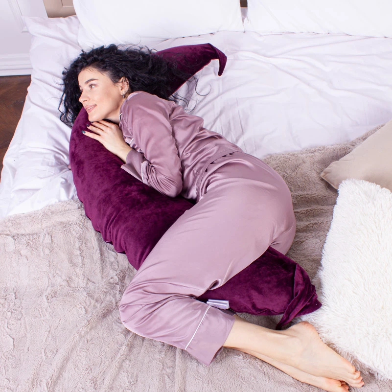 Подушка для вагітних та годування №8301 Velvet Line 28-0002 Excalibur EcoSilk велюр - 10