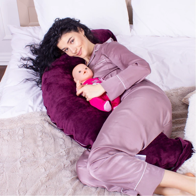 Подушка для вагітних та годування №8301 Velvet Line 28-0002 Excalibur EcoSilk велюр - 9