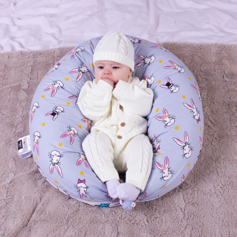 Подушка для беременных и кормления №8310 Print Line 17-0527 Bunnies EcoSilk бязь