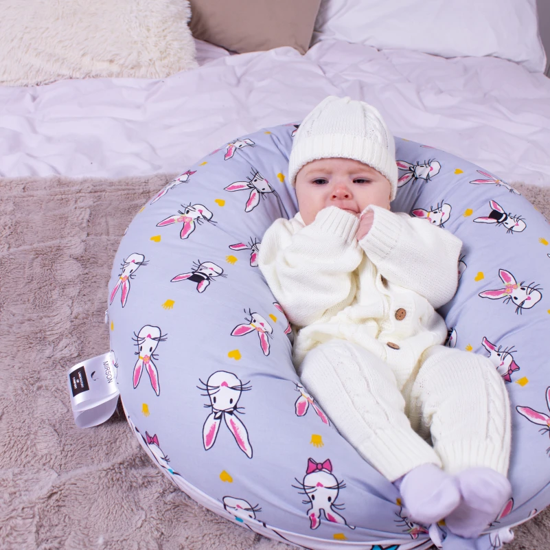 Подушка для беременных и кормления №8310 Print Line 17-0527 Bunnies EcoSilk бязь - 13