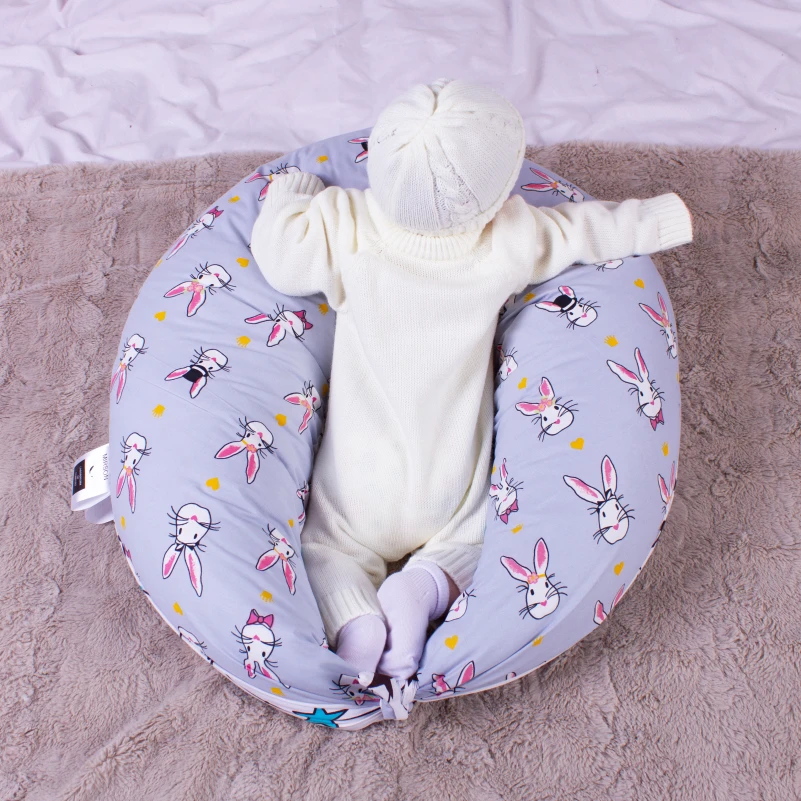 Подушка для беременных и кормления №8310 Print Line 17-0527 Bunnies EcoSilk бязь - 12