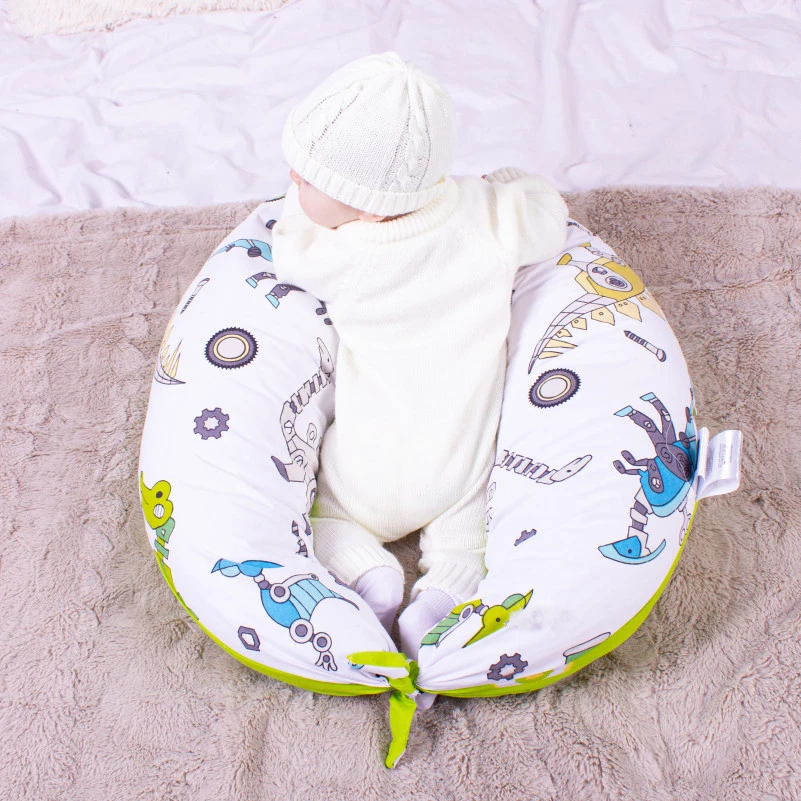 Подушка для беременных и кормления №8331 Print Line 17-0576 Dinosaur robot EcoSilk бязь - 8