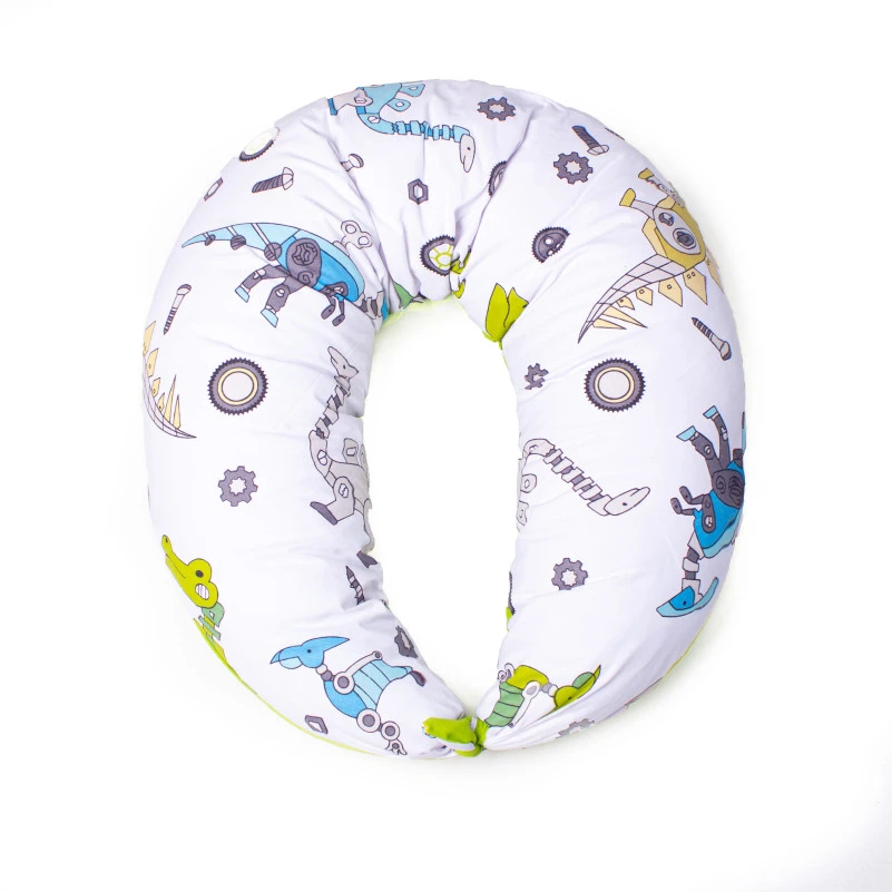 Подушка для беременных и кормления №8331 Print Line 17-0576 Dinosaur robot EcoSilk бязь - 14