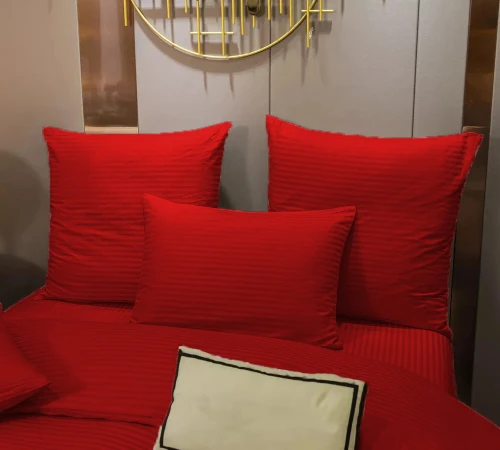 Наволочка №10027 Satin Stripe 30-0018 Red - 2