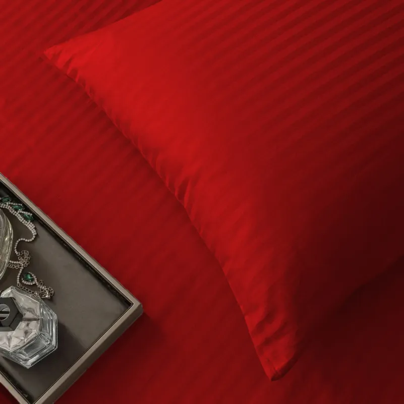 Наволочка №10027 Satin Stripe 30-0018 Red - 2