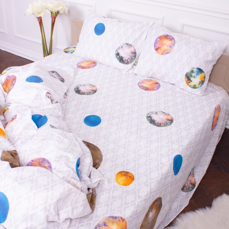 Комплект постельного белья Микрофибра принт 15-0207 Finland  - 1