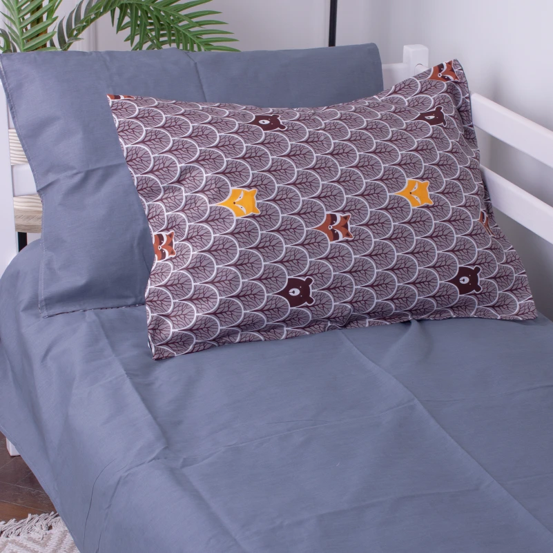 Комплект постільної білизни Бязь Kids Time 17-0526 Fabulous forest grey - 7