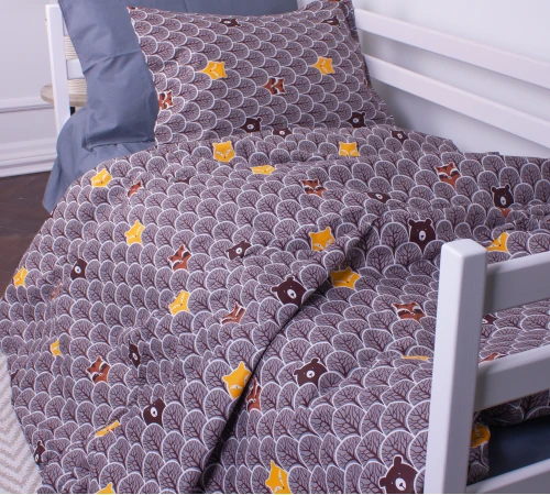 Комплект постільної білизни Бязь Kids Time 17-0526 Fabulous forest grey - 2