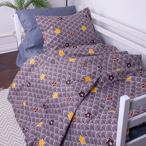 Підковдра Бязь Kids Time 17-0526 Fabulous forest grey - 2