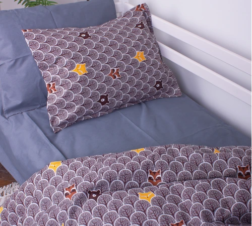 Наволочка Бязь Kids Time 17-0526 Fabulous forest grey - 2