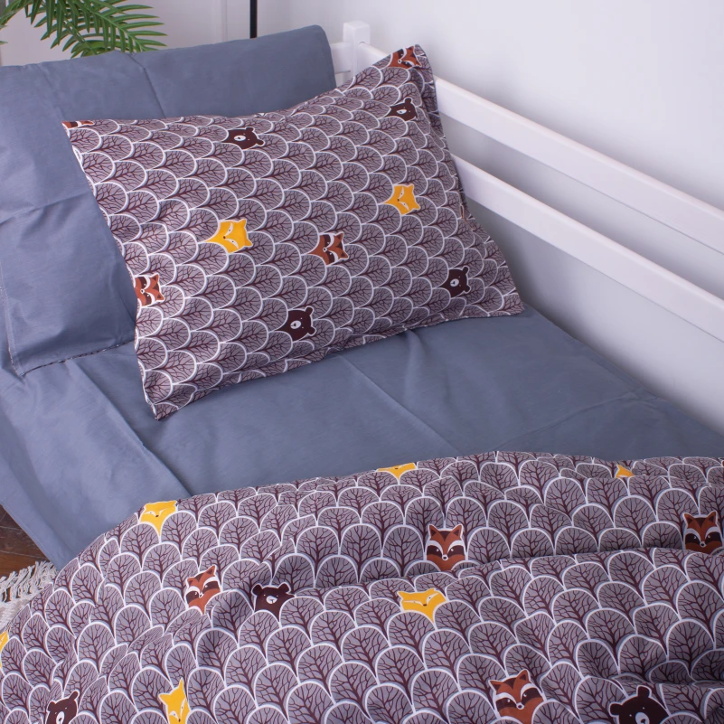 Наволочка Бязь Kids Time 17-0526 Fabulous forest grey - 1