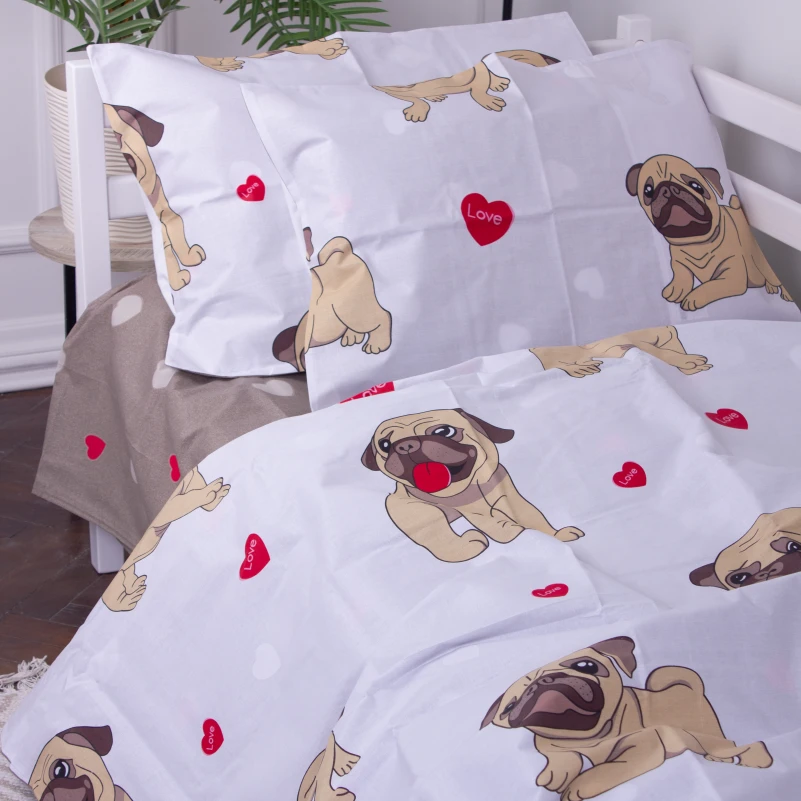 Комплект постільної білизни Бязь Kids Time 17-0566 Pug-dog - 8