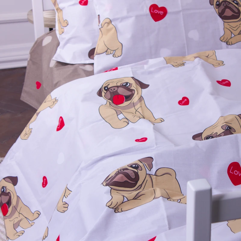 Комплект постільної білизни Бязь Kids Time 17-0566 Pug-dog - 2