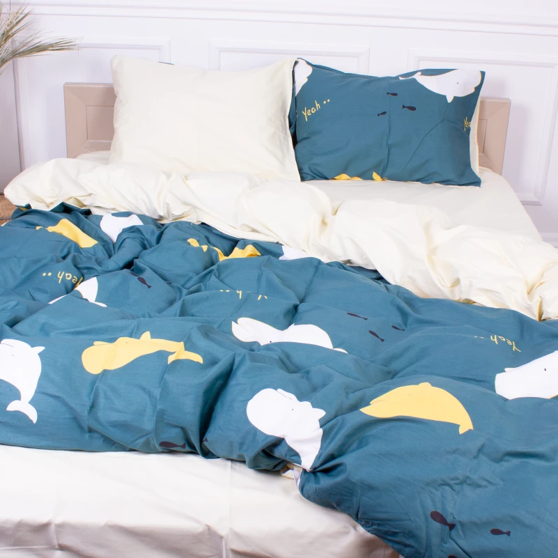 Комплект постельного белья Сатин 22-1219 Whale - 3