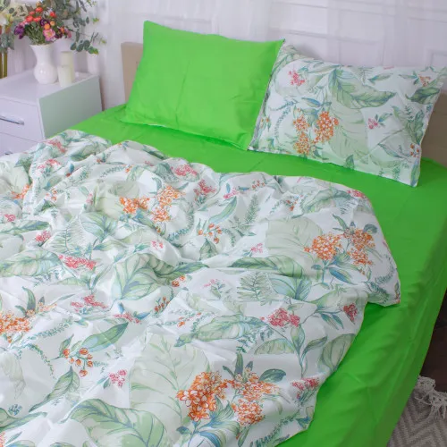 Наволочка Бязь Сатин 22-1355 Natural flowers