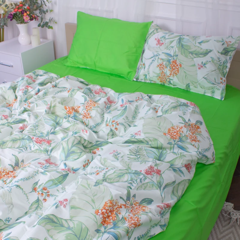 Наволочка Бязь Сатин 22-1355 Natural flowers