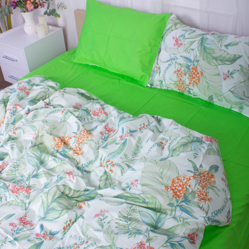 Наволочка Бязь Сатин 22-1355 Natural flowers - 1