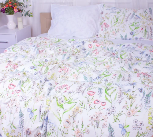 Наволочка Бязь Сатин 22-1352 Language of flowers - 2