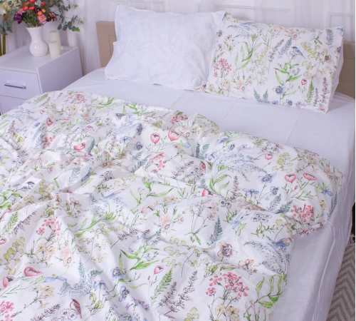 Простирадло Бязь Сатин 22-1352 Language of flowers