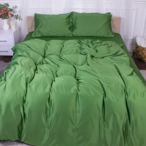 Комплект постельного белья Искусственный шелк 23-0010 Salad - 2