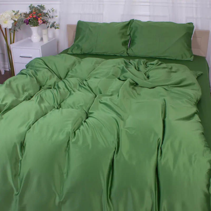 Комплект постельного белья Искусственный шелк 23-0010 Salad - 3