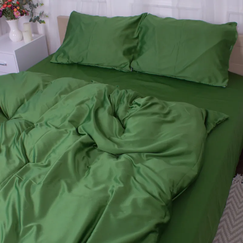 Комплект постельного белья Искусственный шелк 23-0010 Salad - 4